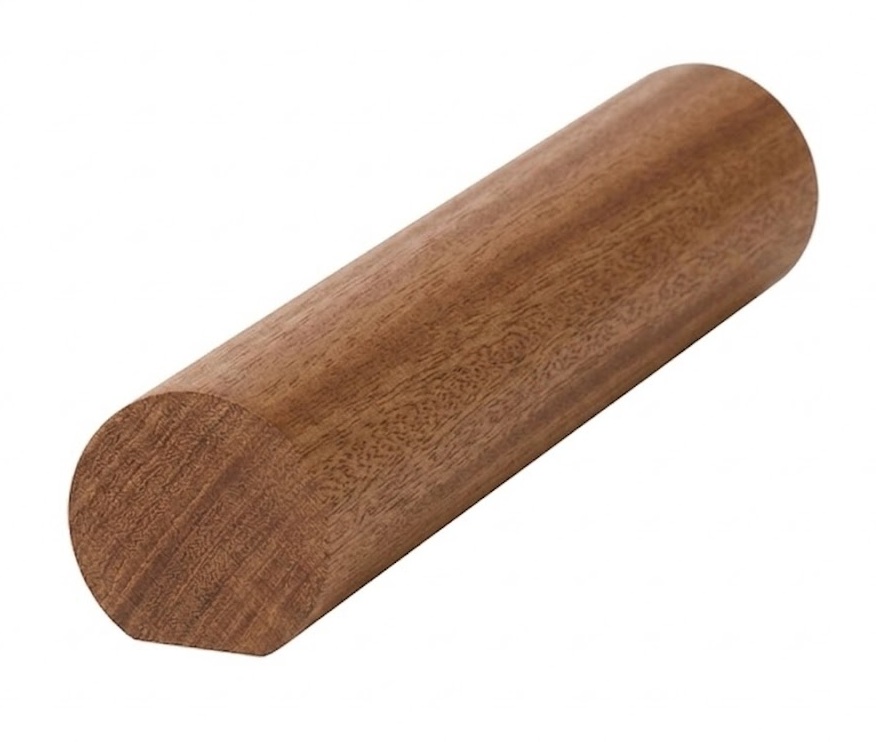 Dark Hardwood Mopstick Handrail